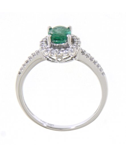 OVAL EMERALD DIAMOND RING (TR1760)