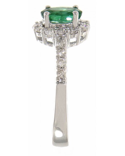 OVAL COLORED STONE DIAMOND RING (TR1771)