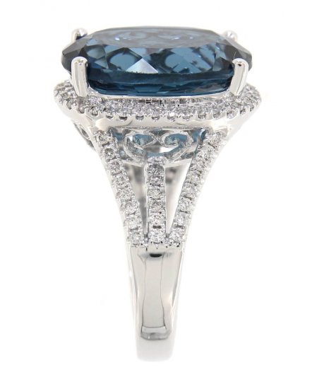 OVAL LONDON BLUE TOPAZ RING (TR1791)