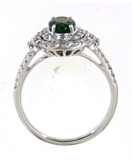 OVAL COLORED STONE DIAMOND RING (TR1793)