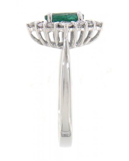 OVAL EMERALD DIAMOND RING (TR1795)