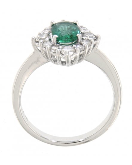 OVAL EMERALD DIAMOND RING (TR1795)