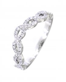 CRISS CROSS STYLE CURVED DIAMOND BAND (TR2124B)