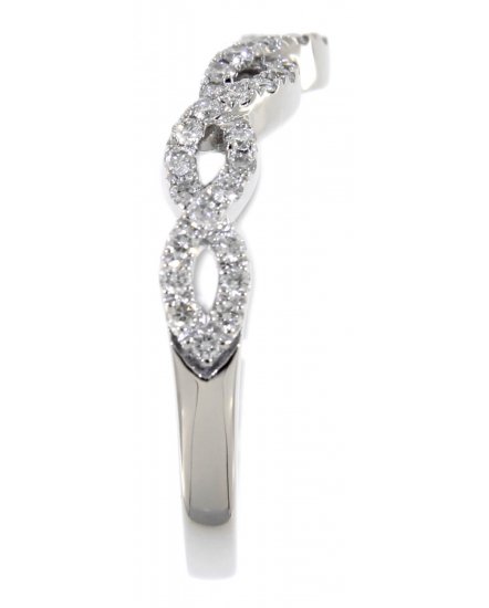 CRISS CROSS STYLE CURVED DIAMOND BAND (TR2124B)