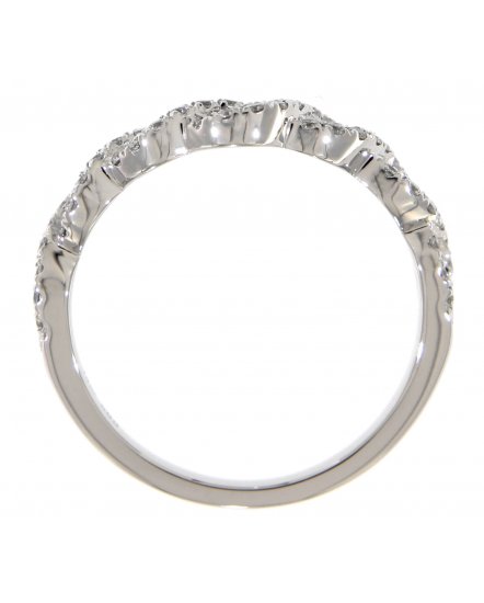 CRISS CROSS STYLE CURVED DIAMOND BAND (TR2124B)