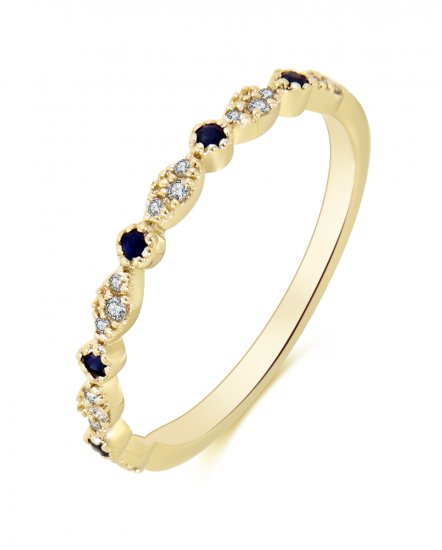 MARQUISE STYLE COLORED STONE DIAMOND BAND (TR2157)