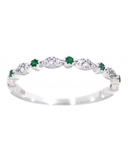 MARQUISE STYLE COLORED STONE DIAMOND BAND (TR2157)