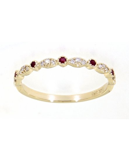 MARQUISE STYLE COLORED STONE DIAMOND BAND (TR2157)