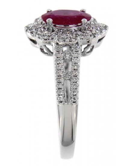 OVAL RUBY DIAMOND RING (TR2188)