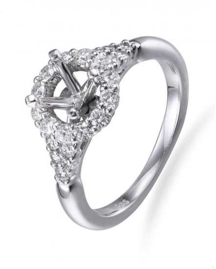 SEMI MOUNT DIAMOND ENGAGEMENT RING (TR2493)