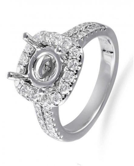 SEMI MOUNT DIAMOND ENGAGEMENT RING (TR2497)