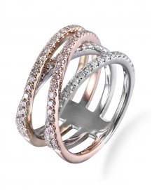 CRISS CROSS DIAMOND RING (TR2509)