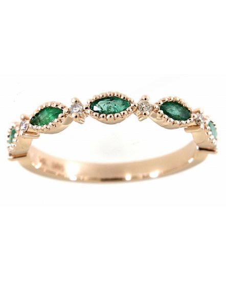 MARQUISE COLORED STONE DIAMOND BAND (TR2776)