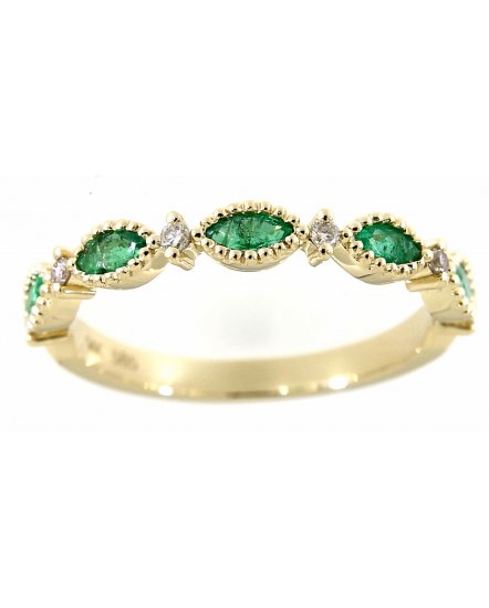 MARQUISE COLORED STONE DIAMOND BAND (TR2776)