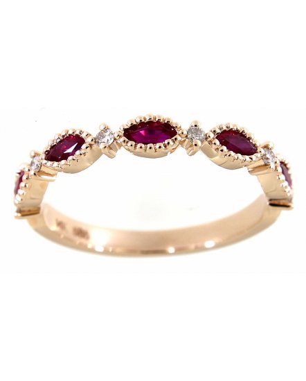 MARQUISE COLORED STONE DIAMOND BAND (TR2776)