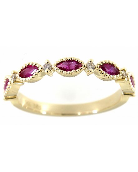 MARQUISE COLORED STONE DIAMOND BAND (TR2776)