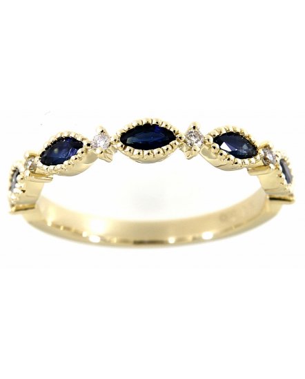 MARQUISE COLORED STONE DIAMOND BAND (TR2776)