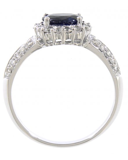 OVAL SAPPHIRE DIAMOND RING (TR2879)