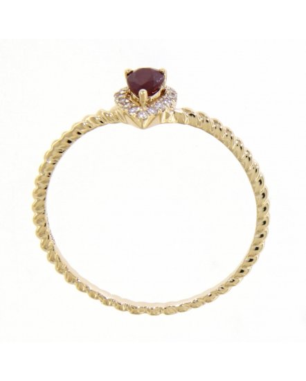 PEAR COLORED STONE DIAMOND RING (TR3019)