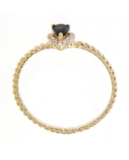 PEAR COLORED STONE DIAMOND RING (TR3019)
