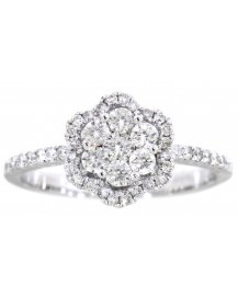 FLORAL STYLE CLUSTER DIAMOND RING (TR3024)