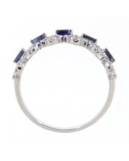 BAGUETTE COLORED STONE DIAMOND BAND (TR3062)