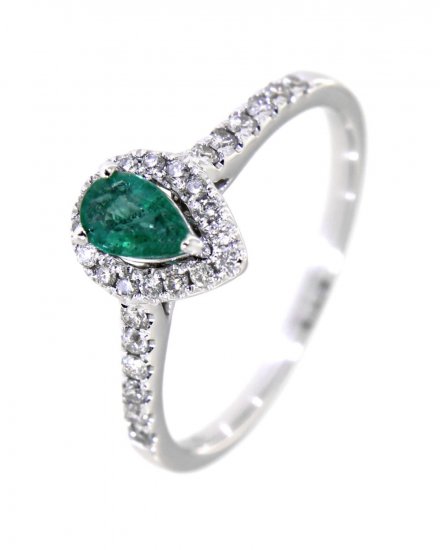 PEAR COLORED STONE DIAMOND RING (TR3125)