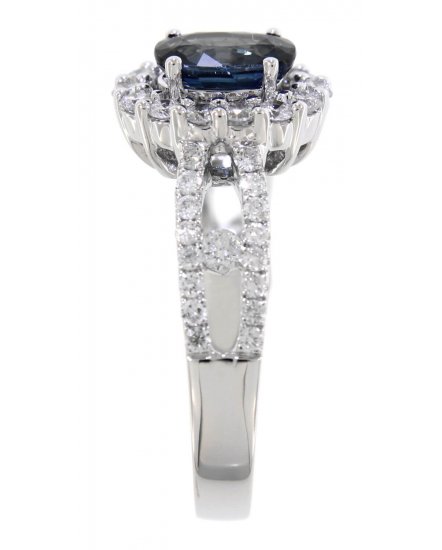 OVAL SAPPHIRE DIAMOND RING (TR3132)