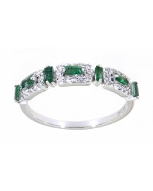 COLORED STONE DIAMOND BAND (TR3168)