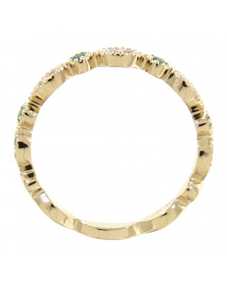 MARQUISE STYLE COLORED STONE DIAMOND BAND (TR3179)