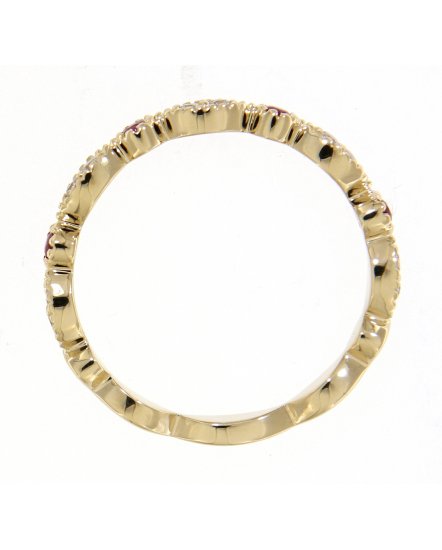 MARQUISE STYLE COLORED STONE DIAMOND BAND (TR3179)