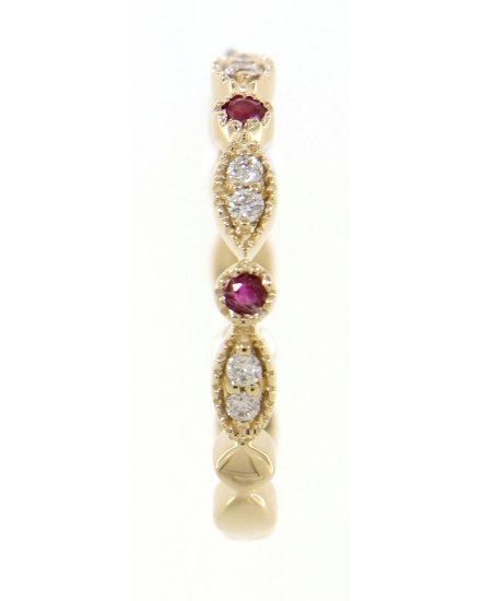 MARQUISE STYLE COLORED STONE DIAMOND BAND (TR3179)