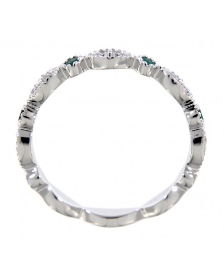 MARQUISE STYLE COLORED STONE DIAMOND BAND (TR3179)