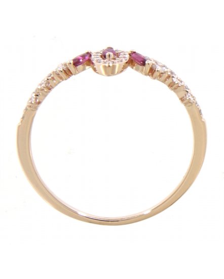 CROWN STYLE RUBY DIAMOND RING (TR3195)
