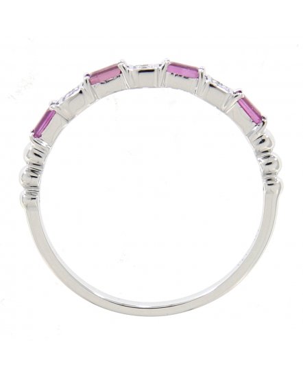 BAGUETTE COLORED STONE DIAMOND BAND (TR3205)