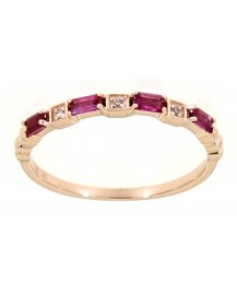 BAGUETTE COLORED STONE DIAMOND BAND (TR3205)