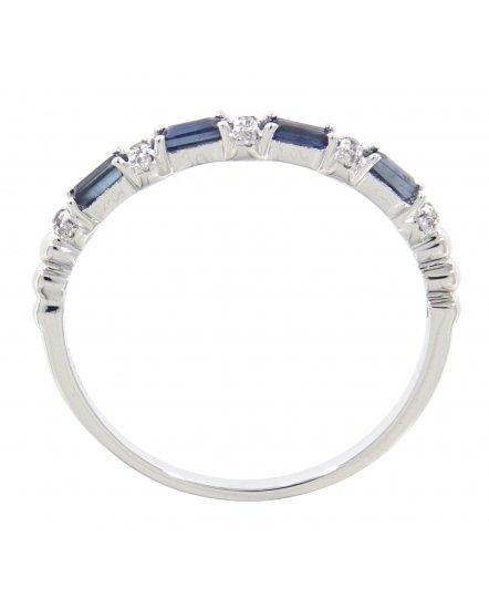 BAGUETTE COLORED STONE DIAMOND BAND (TR3208)