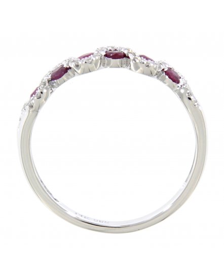 COLORED STONE DIAMOND BAND (TR3222)