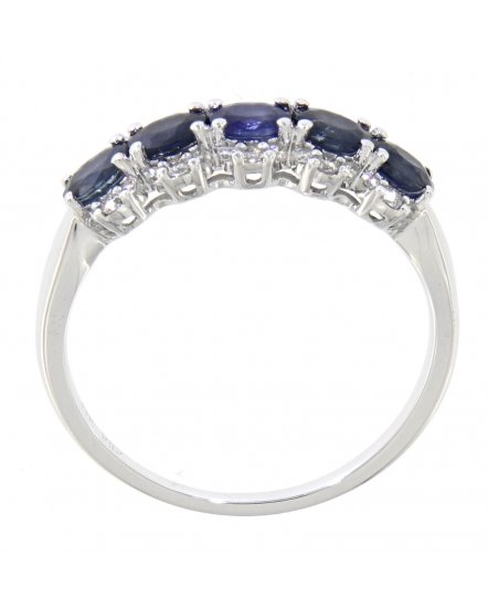 OVAL SAPPHIRE DIAMOND RING (TR3262)