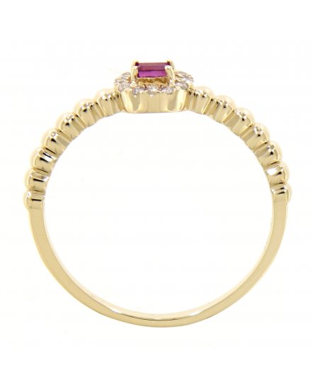 COLORED STONE DIAMOND RING (TR3297)