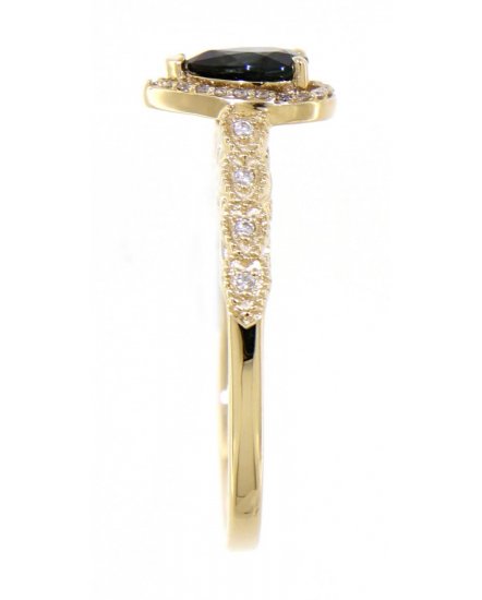 PEAR COLORED STONE DIAMOND RING (TR3320)