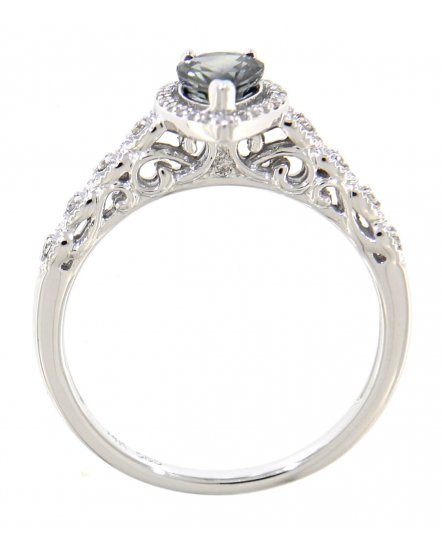 PEAR COLORED STONE DIAMOND RING (TR3320)