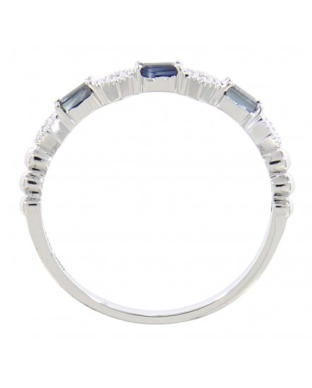 HEXAGON STYLE BAGUETTE SAPPHIRE DIAMOND BAND (TR3331)