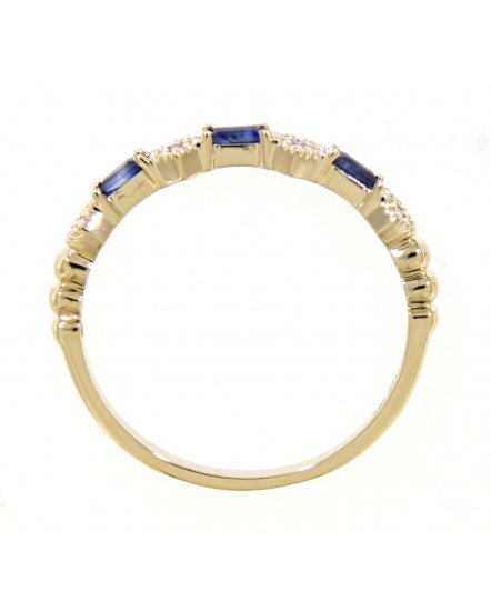 HEXAGON STYLE BAGUETTE SAPPHIRE DIAMOND BAND (TR3331)