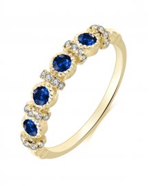 ROUND SAPPHIRE DIAMOND BAND (TR3332)
