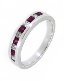 COLORED STONE DIAMOND BAND (TR3343)