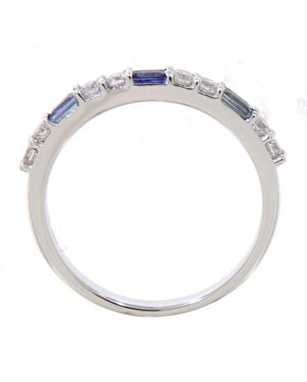 BAGUETTE COLORED STONE DIAMOND BAND (TR3355)