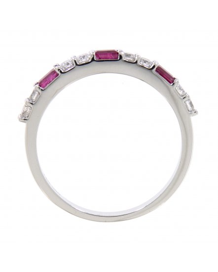 BAGUETTE COLORED STONE DIAMOND BAND (TR3355)