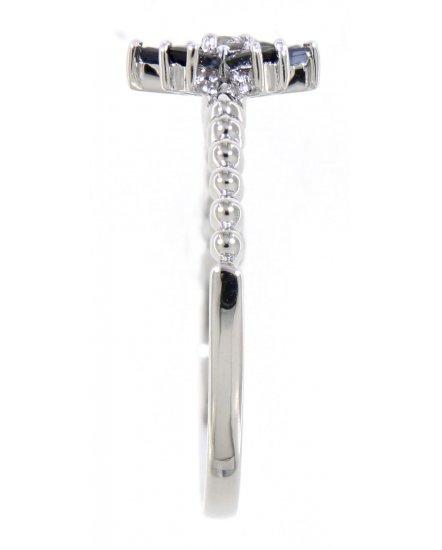 BAGUETTE COLORED STONE DIAMOND RING (TR3373)