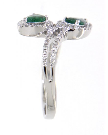 PEAR COLORED STONE DIAMOND RING (TR3378)